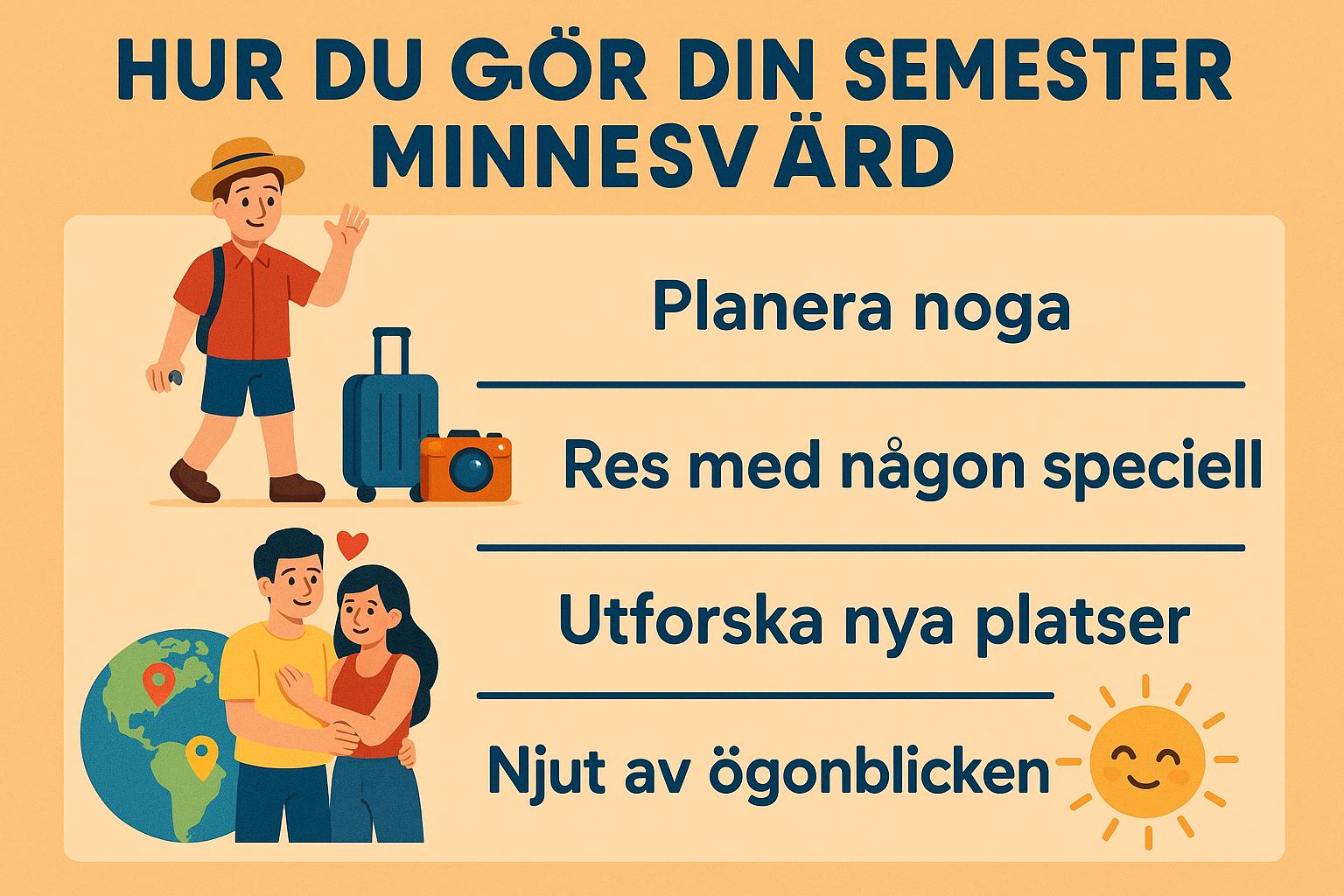 Hur du gör din semester minnesvärd