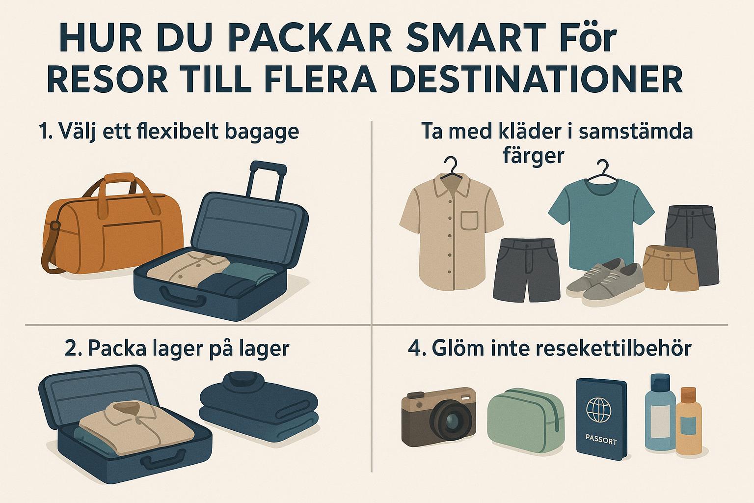Hur du packar smart för resor till flera destinationer