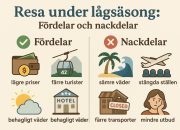 Resa under lågsäsong: Fördelar och nackdelar